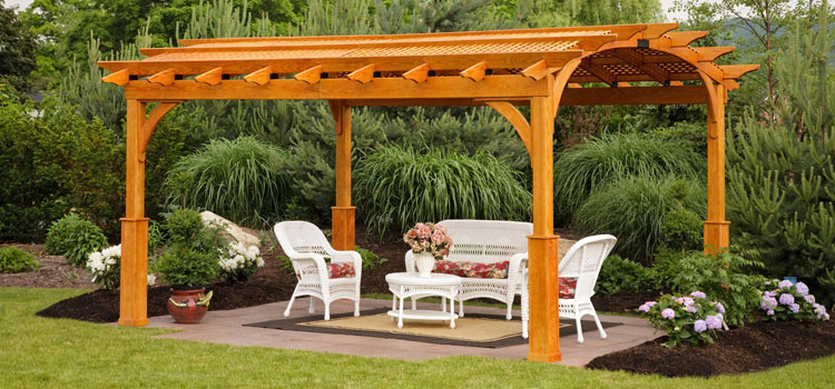 Cedar Wood Pergola Installation in Monterey Park, CA